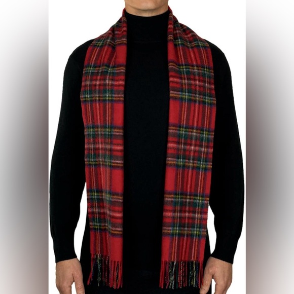 🧣NWOT Red Tartan Scarf - Unisex - Picture 1 of 9